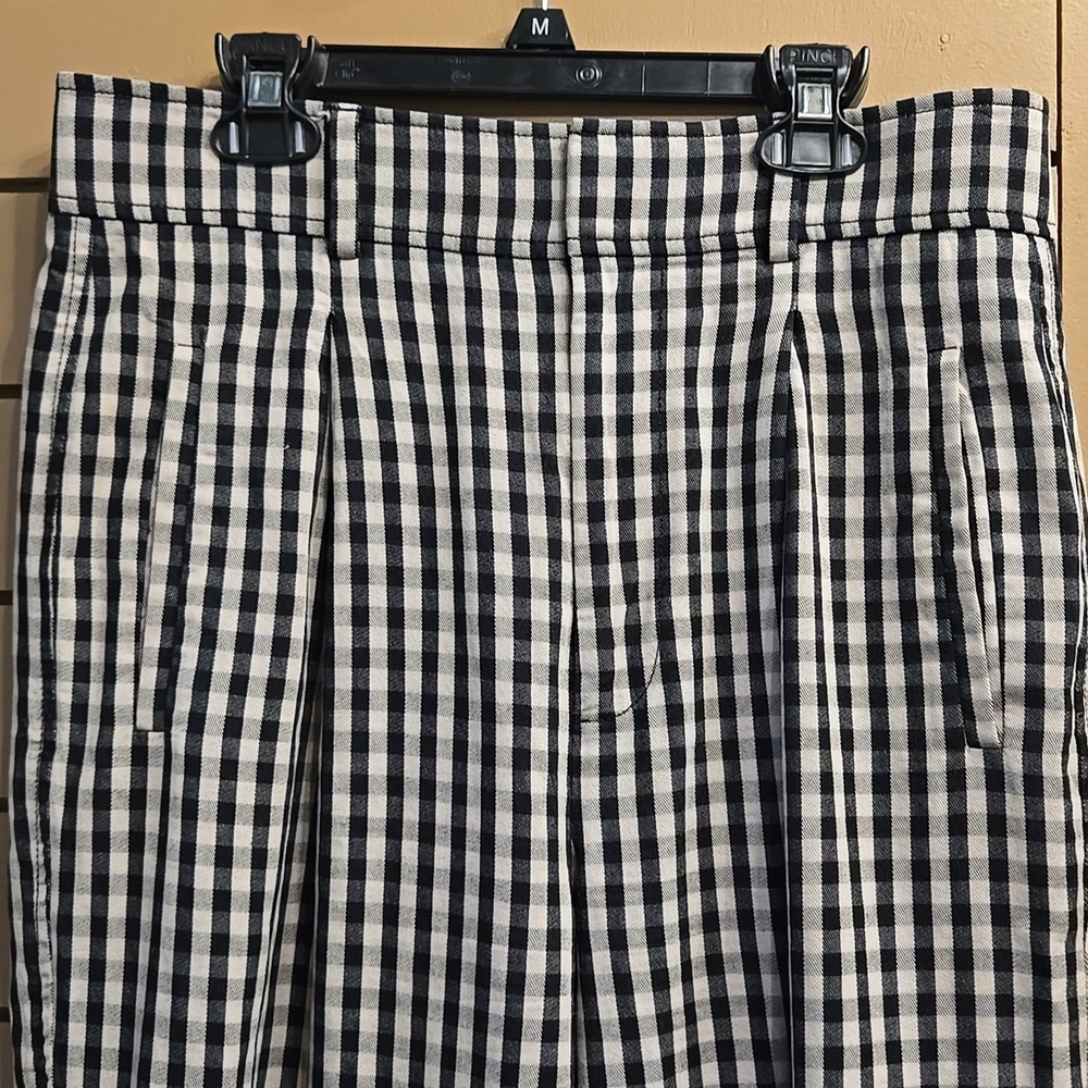 Everlane The Draper Pleated Pant (Buttersmooth) Khaki/black Checker Size 6 Short - Picture 4 of 8